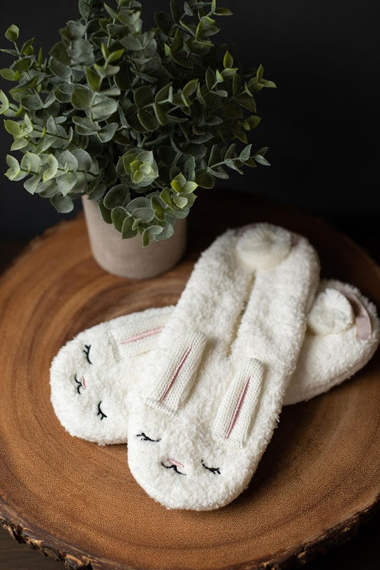 Slippers - Bunny White