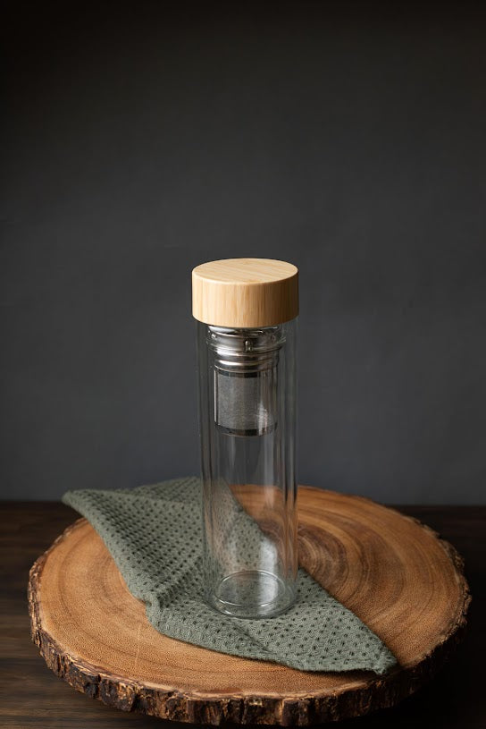 Glass Tea Infuser travel Mug - Clear