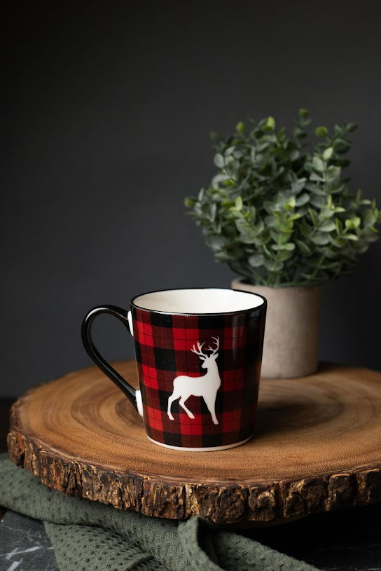 Mug - Plaid Deer