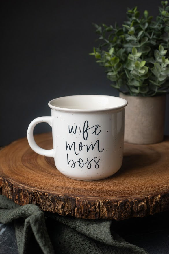 Mug - Wife Mom Boss - Campfire