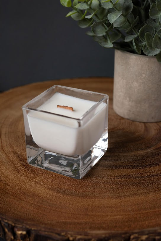 Candle - Square Poured - Wood Wick - Small