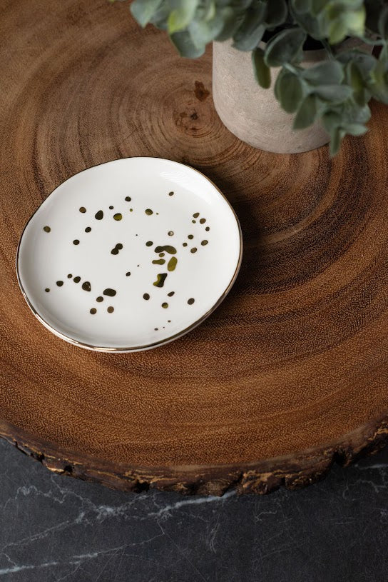 Jewelry Dish - White Ring