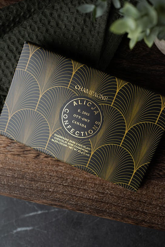 Chocolate Bars - Alicja Postcard - Champagne Dark
